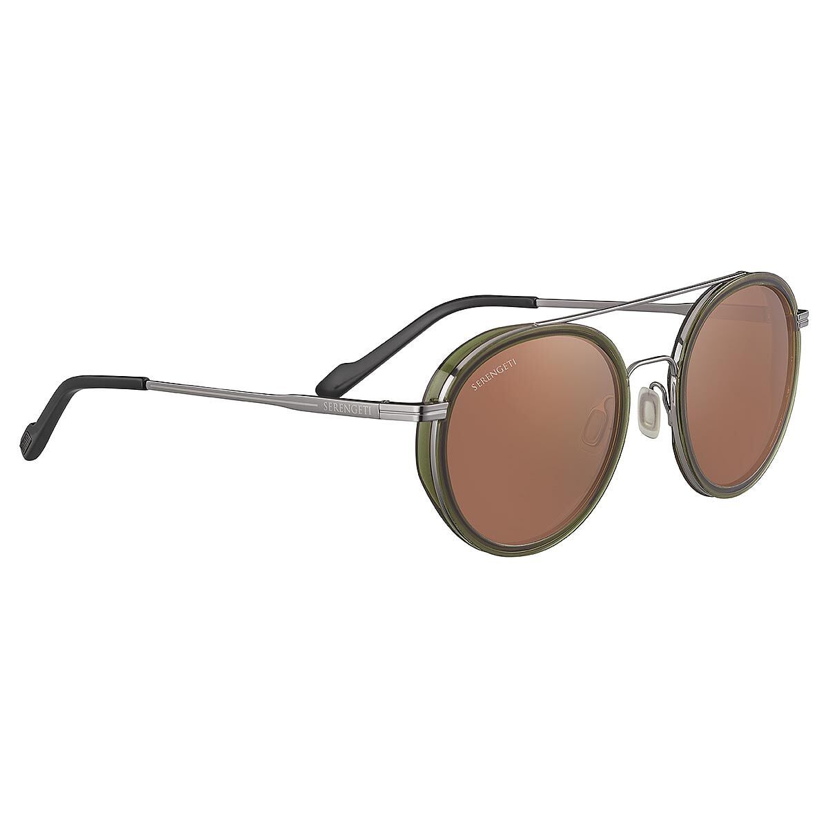 GEARY , Shiny Gunmetal  Shiny Dark Green Acetate-Mineral Polarized Drivers Cat 2 to 3, hi-res image number null